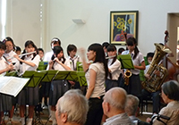 30日　松尾中学吹奏学部　迫力ある演奏に皆さま大感動！